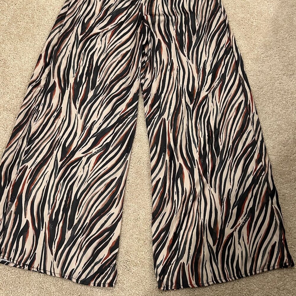Philosopy Zebra Print Widw Leg Pants